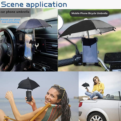 Phone Umbrella Suction Cup Stand, Outdoor Anti-Glare Cell Phone Sunshade Holder, Car Navigation Sun Shade Visor