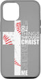 iPhone 14 Christian Bible Verse Case for Baseball Players - Perfect Gifts for Fans!