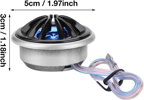 Qiilu Tweeter Car Speakers, Horn Tweeters for Car Audio, 1 Pair Super Power Loud Dome Tweeter 150W