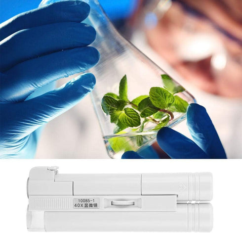 40X LED Magnifier Pocket-sized LED Microscope Micro Lens for Universal Mobile Phones