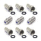 VCE Coaxial Cable Connector 6 Pcs, 3GHz Coax Coupler for Cable Extension and TV Cable Repair, Nickel Plated