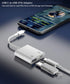 USB C OTG Adapter with Power, 2 in 1 USB C to USB Female with 60W PD Charging for iPhone and iPad