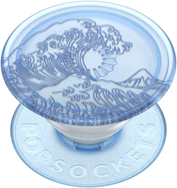 PopSockets Plant-Based Phone Grip with Expanding Kickstand, Eco-Friendly for Phone - Translucent Ocean