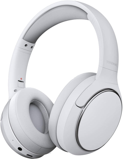 H2 Bluetooth Over Ear Headphones, 50H Playtime, Lightweight Wireless Earphones with Mic, Deep Bass for Home Office