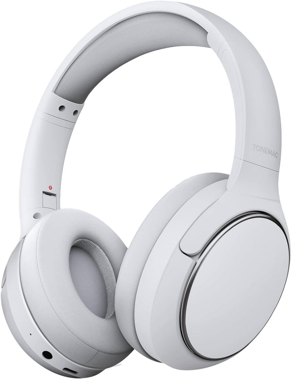 H2 Bluetooth Over Ear Headphones, 50H Playtime, Lightweight Wireless Earphones with Mic, Deep Bass for Home Office