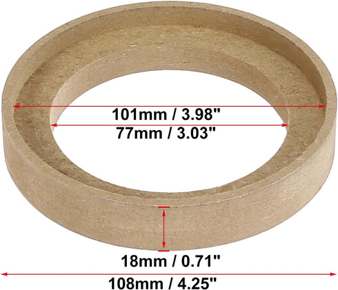 X AUTOHAUX 2Pcs Car Speaker Spacer Ring Adaptor Brackets for 3 Inch Speakers, Universal Mounting Spacer