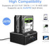 SATA to USB 3.0 Dual Bay Hard Drive Dock for 2.5"/3.5" SATA HDD SSD with 2 USB 3.0 Ports, Offline Clone Function