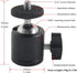 EXMAX 360 1/4 2 Pack Degree Swivel Mini Tripod Ball Head with Screw Thread Base for DSLR Camera Camcorder LED Light