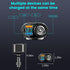 USB C Car Charger, Cigarette Lighter Dual USB Type C PD 30W & QC3.0 Fast Charger Adapter for iPhone 15 Pro Max Plus 14