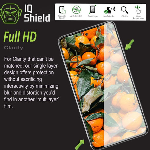 IQShield Screen Protector for Samsung Galaxy A52 5G, 2-Pack Anti-Bubble Clear TPU Film