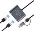 USB to HDMI Adapter for 2 Monitors, USB3.0 to Dual HDMI Adapter for 3 Monitors, External Video & Graphics