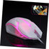 Housoutil White Wired Gaming Mouse USB Backlit Light up Computer Mouse Ergonomic Design for Laptop Desktop Home Dorm