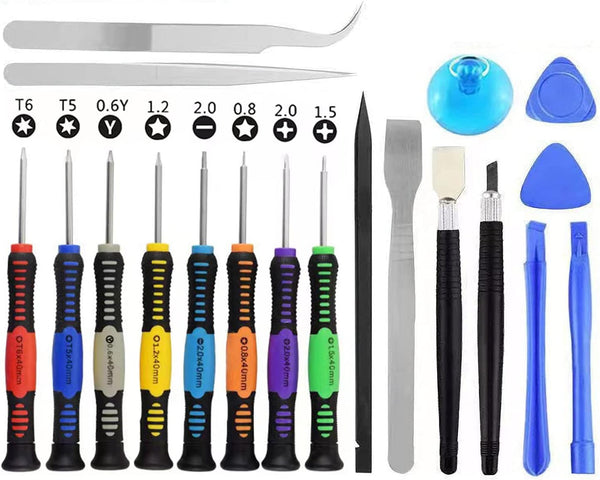 20 PCS Screwdriver Set, Small Magnetic Cellphone Repair Tool Kit with Phillips Flathead Pentalobe Torx Pry for iPhone