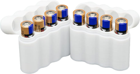 Slimline AAA Battery Case, Soft Durable Material, Pack of 2 (Holds 4 Batteries)