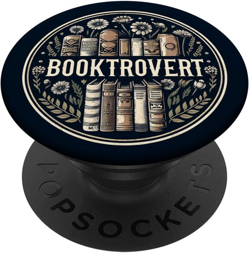 Booktrovert Bookish Book Reading - Botanical Vintage PopSockets Standard PopGrip
