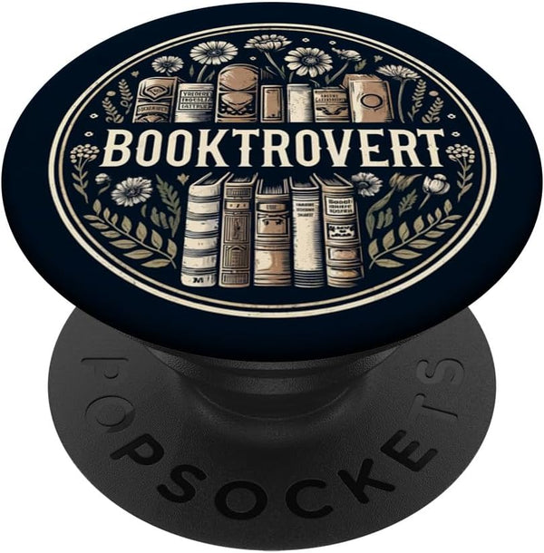 Booktrovert Bookish Book Reading - Botanical Vintage PopSockets Standard PopGrip
