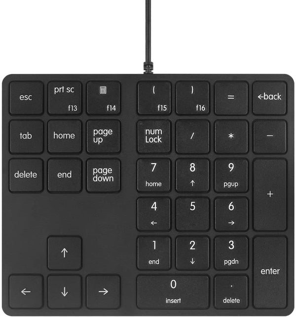 Merdia Numeric Keypads Wired Numpad 34 Keys External Mini Slim Keyboard Magic Force