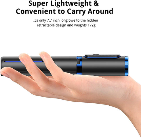 ATUMTEK Selfie Stick Tripod, Extendable 3 in 1 Aluminum Bluetooth Selfie Stick with Wireless Remote for iPhone