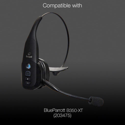 Global Teck Ear Pad Cushion Kit for Blue Parrott B350-XT Bluetooth Headset, 2 Leather Cushions, 2 Foam Earpads, 4