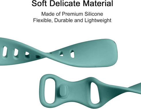 Maledan 8 Pack Bands Compatible with Fitbit Charge 5/Charge 6, Soft Slim Silicone Waterproof Sport Strap