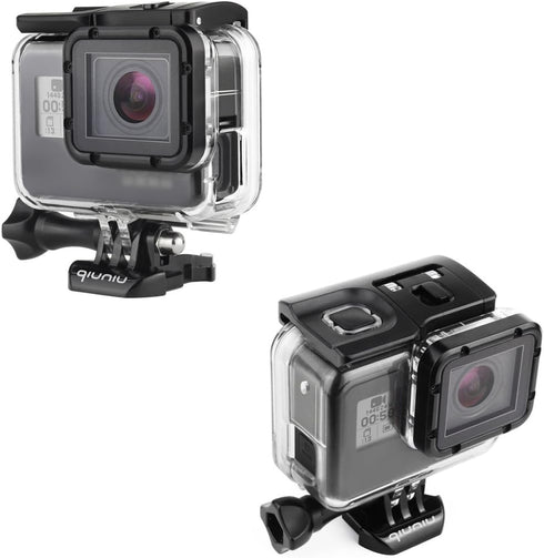 Side Open Skeleton Housing Case for GoPro Hero 5/6/7 Black Action Camera, Protective Lens Removal Not Needed