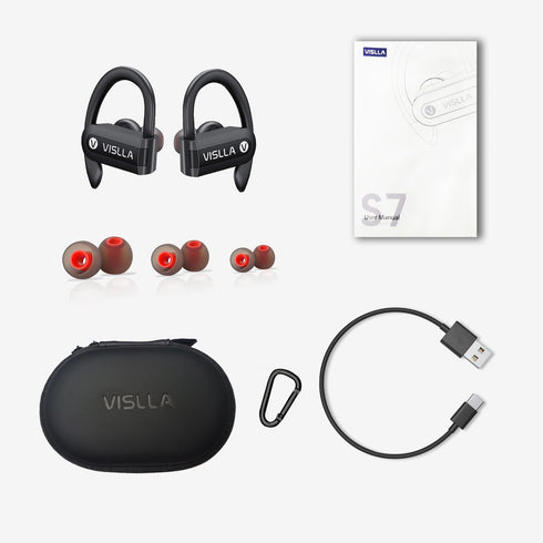 Wireless Earbuds with Microphone, Bluetooth Headphones Over The Ear, 70H Playback Time, Leather Display Case, HiFi