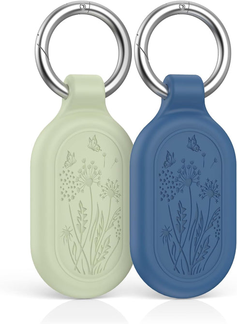2 Pack Waterproof Case for Samsung Galaxy SmartTag2, TUDIOW Full Protective Silicone Anti-Lost Cover for Keys Pets