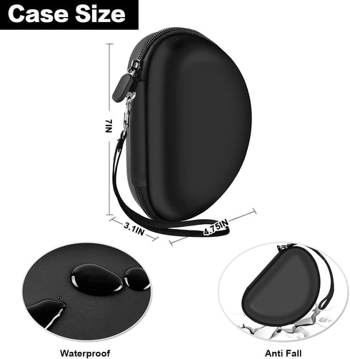 Comecase Travel Hard Carrying Case for Beats Studio Pro/Solo 4 3/Studio3/Solo2/Solo Pro Bluetooth Headphones (Black+Red)