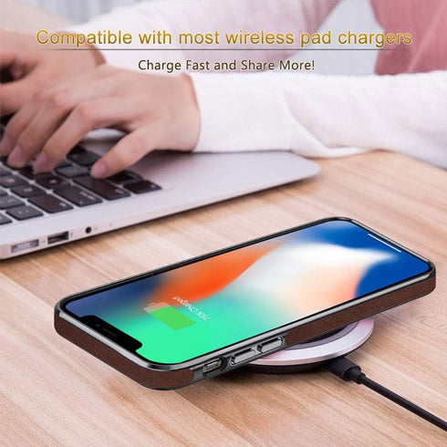 LOHASIC iPhone 12 / iPhone 12 Pro Case, Maroon Thin Slim Leather Luxury PU Soft Flexible Shockproof Protective Cover