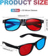 10pcs 3D 3D 5.7 Inch MECCANIXITY Red Blue Viewing Glasses, Plastic Movies Glass for TV Anaglyph Stereoscopic Projection