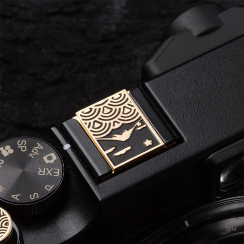 X-T50 X-S20 X-S10 X-T4 XT30 Z6iii Z7 Z30 Z50 Wave Pattern Camera hot Shoe Cover Camera Shutter Button for Fujifilm