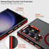 Samsung Galaxy S23 Ultra Case, Slim Drop-Proof, Anti-Skid Edge, MagSafe Compatible, Silky Translucent Back, Black/Red.