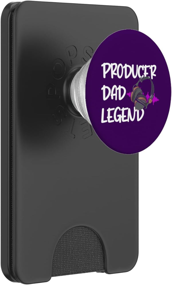 Funny Music Producer Apparel Producer Dad Legend Funny Music Producer PopSockets PopWallet for MagSafe