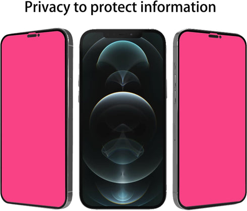 2 Piece Privacy Tempered Glass for iPhone 12 /iPhone 12 Pro 6.1 inch Anti-blue Anti-Spy Screen Protector Mirror Gradient Colorful