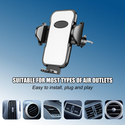 Ywdiml 360 Car Phone Holders, Adjustable Suction & Clip Vehicle Dashboard Windshield Air Vent Cell Phone Mounted
