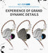 KZ ZSN Pro Dual Drivers 1BA 1DD in Ear Earphones - HiFi Power Bass Earbuds with Detachable Cable for Audiophile