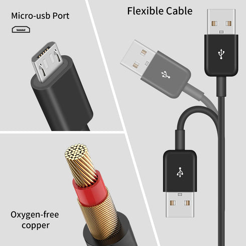 Duttek Micro USB Multi Charging Cable 1.5FT, Micro USB Splitter Cable, USB2.0 Type A Male to Four Micro USB Multi