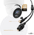 Marquis 4MP PoE IP Turret Dome Camera with Audio, Outdoor Rated, Waterproof IP66, 108° Wide Angle Lens