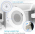 Pyle 4” Pair Flush Mount in-Wall in-Ceiling 2-Way Home Speaker System with Built-in LED Lights, White