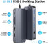YUANSHAN 10-in-1 4K 100W 1 3.0, 2 2.0, 3.5mm Docking Station Dual Monitor, USB C Hub with Dual HDMI, VGA, PD, x USB x