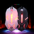 Housoutil White Wired Gaming Mouse USB Backlit Light up Computer Mouse Ergonomic Design for Laptop Desktop Home Dorm
