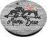 Blush Pink Floral Mama Bear and One Cub Baby Grey Rustic PopSockets Adhesive PopGrip