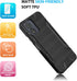 TJS Boost Celero5G SC 2024 Case, Hybrid Shockproof Metallic Brush Finish with Tempered Glass Screen Protector, Black