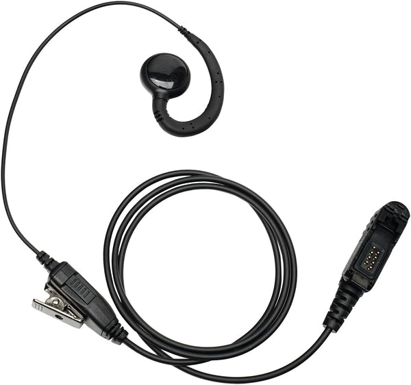 C Shape Headset Earpiece Mic with PTT for Motorola XPR3000 XPR3000E XPR3300 XPR3500 Walkie Talkie