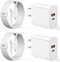 iPhone 15 Charger Fast Charging, 2 Pack 20W Dual Port PD+QC3.0 Wall Charger with 10FT USB C to C Charger Cable