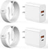iPhone 15 Charger Fast Charging, 2 Pack 20W Dual Port PD+QC3.0 Wall Charger with 10FT USB C to C Charger Cable