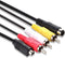GUY-TECH 5ft AV A/V Audio Video TV Cable Cord Compatible with Sony Handycam