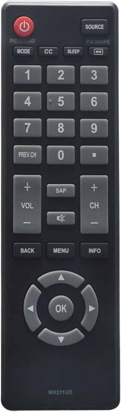 AIDITIYMI NH311UD Replaced Remote for Sanyo TV Models FW40D06FB, FW40D36F-B, FW40D36FB, FW43D25F-B, FW43D25FB,