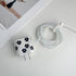 for Apple 20W USB-C Power Adapter Charger Protective Case with USB Lightning Cable Cover,Cute Women Flower Floral Data Cable Phone Charger Data Line Earphone Wire Protector,Clear Black