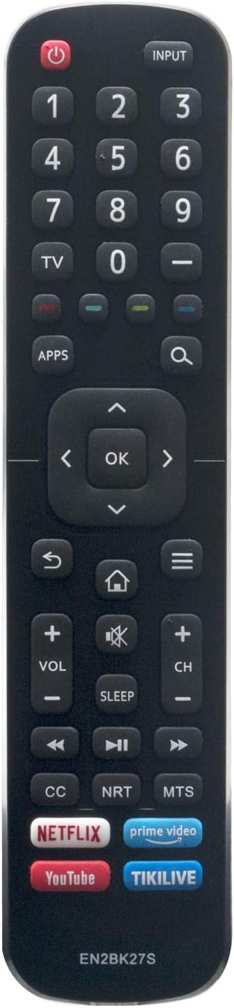 EN2BK27S Remote Control Replacement for Sharp TV, AIDITIYMI with Netflix, Prime Video, YouTube, Tikilive Keys